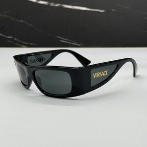 NEW MOD 4482 GB1/87 VERSACE BLACK SHIELD VE4482 GB187 UNISEX VERSACE SUNGLASSES
